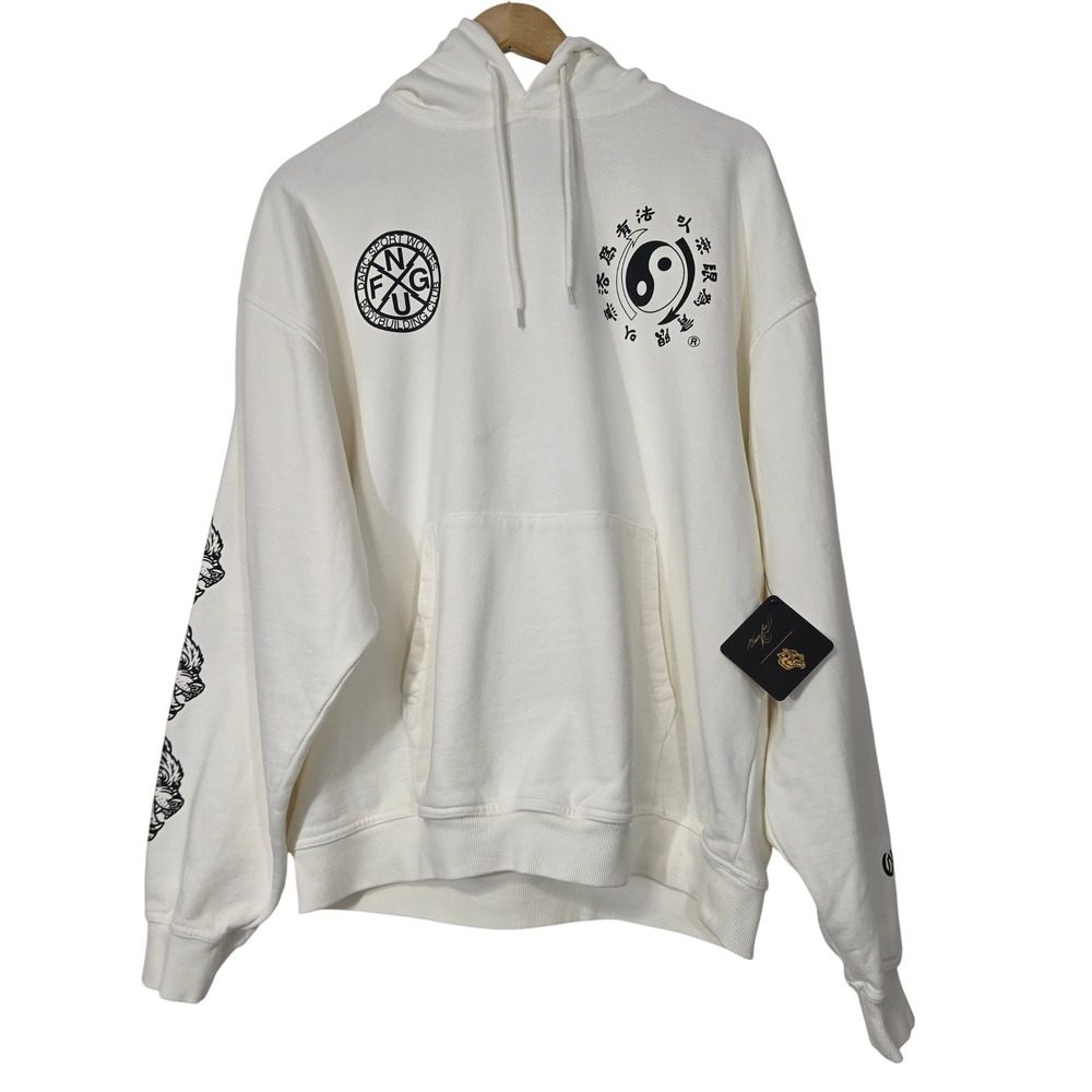 Darc Sport Bruce Lee Hoodie Mens Medium Cream New Wisdom Grunge Limited 565/1000